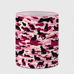 Кружка с полной запечаткой Камуфляжные розовые котики - фото 2