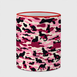 Кружка с полной запечаткой Камуфляжные розовые котики - фото 2
