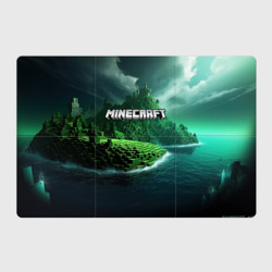 Minecraft logo  зеленый мир – Магнитный плакат 3Х2 с принтом купить