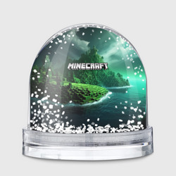 Minecraft logo  зеленый мир – Игрушка Снежный шар с принтом купить со скидкой в -20%