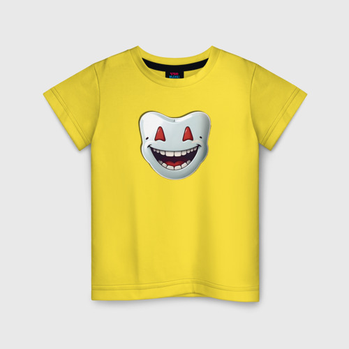 Детская футболка хлопок Улыбающийся зуб, цвет желтый