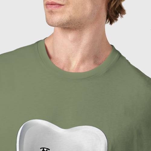 Мужская футболка хлопок с принтом Улыбающийся зуб, фото #4