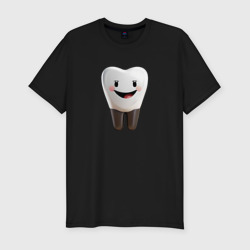 Мужская футболка хлопок Slim Улыбающийся зуб