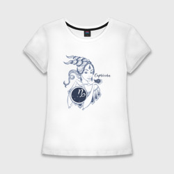 Женская футболка хлопок Slim Козерог - знак астрологии