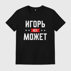 Мужская футболка хлопок Игорь всё может