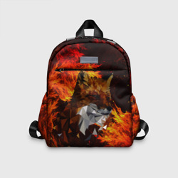 Детский рюкзак 3D Fire fox flame