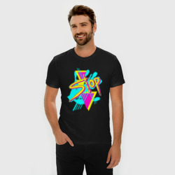 Мужская футболка хлопок Slim Граффити: стоп - фото 2