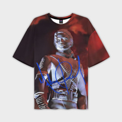 Мужская футболка oversize 3D Статуя Макла Джексона с автографом - альбом History
