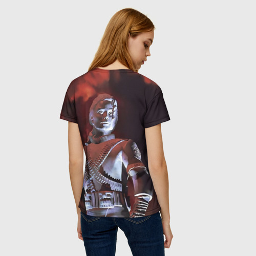 Женская футболка 3D Статуя Макла Джексона с автографом - альбом History, цвет 3D печать - фото 4