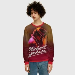 Мужской свитшот 3D Michael Jackson нарисованный кистью - фото 2