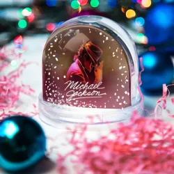 Игрушка Снежный шар Michael Jackson нарисованный кистью - фото 2