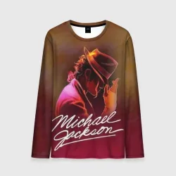Мужской лонгслив 3D Michael Jackson нарисованный кистью
