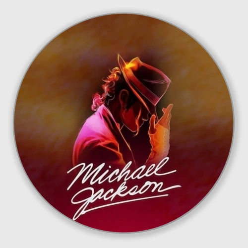 Круглый коврик для мышки Michael Jackson нарисованный кистью