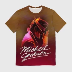 Мужская футболка 3D Michael Jackson нарисованный кистью