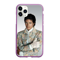 Майкл Джексон в серебряном костюме  – Чехол для iPhone 11 Pro Max матовый с принтом купить
