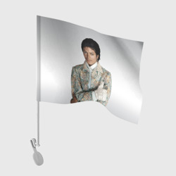 Майкл Джексон в серебряном костюме  – Флаг для автомобиля с принтом купить