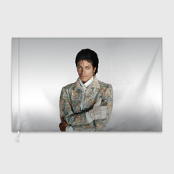 Майкл Джексон в серебряном костюме  – Флаг 3D с принтом купить