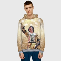 Мужская толстовка 3D Майкл Джексон с эффектом кисти  - фото 2