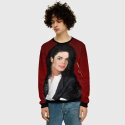 Мужской свитшот 3D Michael Jackson с пантерой и автографом - фото 2