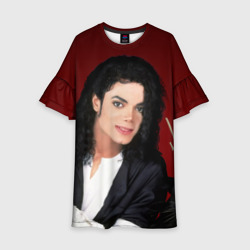 Michael Jackson с пантерой и автографом – Детское платье 3D с принтом купить