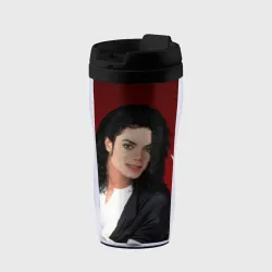 Термокружка-непроливайка Michael Jackson с пантерой и автографом