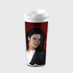 Термокружка-непроливайка Michael Jackson с пантерой и автографом