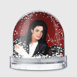 Michael Jackson с пантерой и автографом – Игрушка Снежный шар с принтом купить со скидкой в -20%
