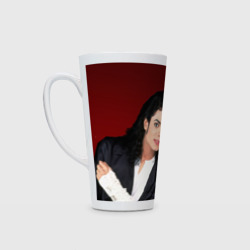 Michael Jackson с пантерой и автографом – Кружка Латте с принтом купить