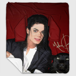 Michael Jackson с пантерой и автографом – Плед с рукавами с принтом купить