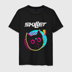 Skillet rock star cat – Мужская футболка хлопок с принтом купить со скидкой в -20%