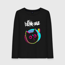 Женский лонгслив хлопок Blink 182 rock star cat