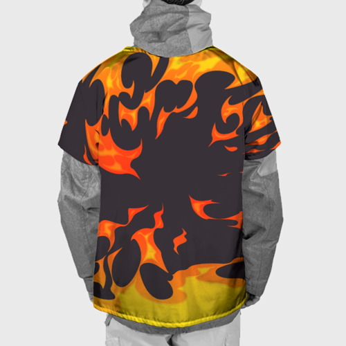 Накидка на куртку 3D Bon Jovi рок панда и огонь, цвет 3D печать - фото 2