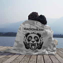 Плед 3D Radiohead рок панда на светлом фоне - фото 2