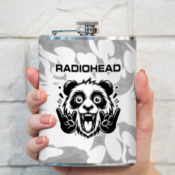 Фляга Radiohead рок панда на светлом фоне - фото 2