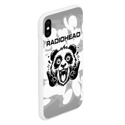 Чехол для iPhone XS Max матовый Radiohead рок панда на светлом фоне - фото 2