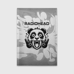 Обложка для автодокументов Radiohead рок панда на светлом фоне