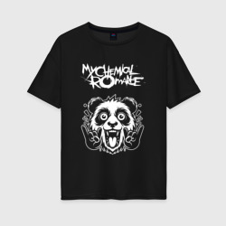 Женская футболка хлопок Oversize My Chemical Romance rock panda