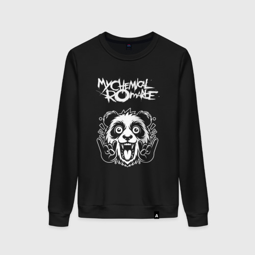 Женский свитшот хлопок My Chemical Romance rock panda, цвет черный