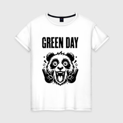 Женская футболка хлопок Green Day - rock panda