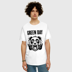Мужская футболка хлопок Oversize Green Day - rock panda - фото 2