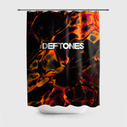 Штора 3D для ванной Deftones red lava