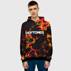 Мужская толстовка 3D Deftones red lava - фото 2