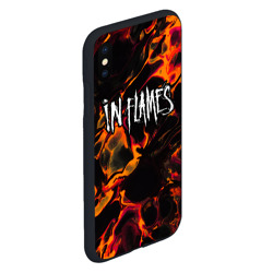 Чехол для iPhone XS Max матовый In Flames red lava - фото 2