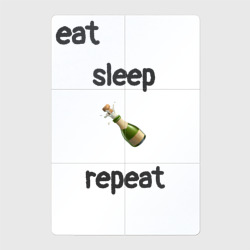 Магнитный плакат 2Х3 Eat sleep champagne repeat