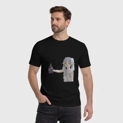 Мужская футболка хлопок Фрирен Провожающая в последний путь улыбается - фото 2