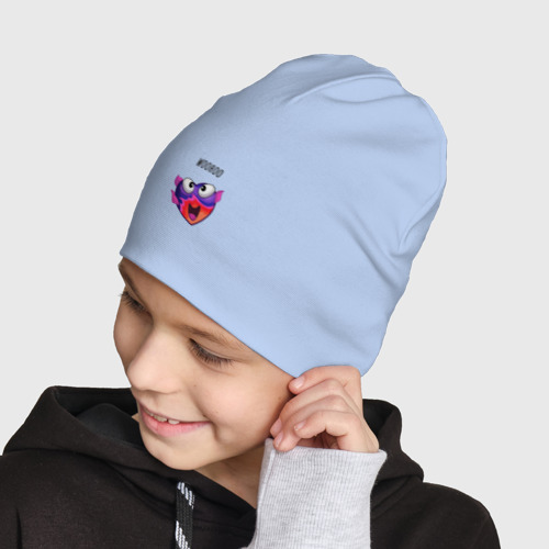 Детская шапка демисезонная The sims woohoo, цвет мягкое небо - фото 4