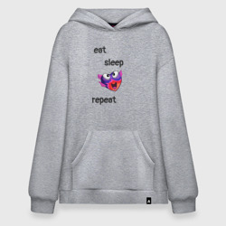 Худи SuperOversize хлопок Eat sleep woohoo repeat