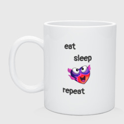 Кружка керамическая Eat sleep woohoo repeat