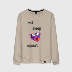 Мужской свитшот хлопок Eat sleep woohoo repeat