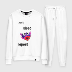 Женский костюм хлопок Eat sleep woohoo repeat